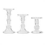 Short Glass Candleholders