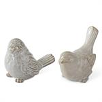 Assorted 4.25 Inch Cream & Taupe Glazed Ceramic Bi