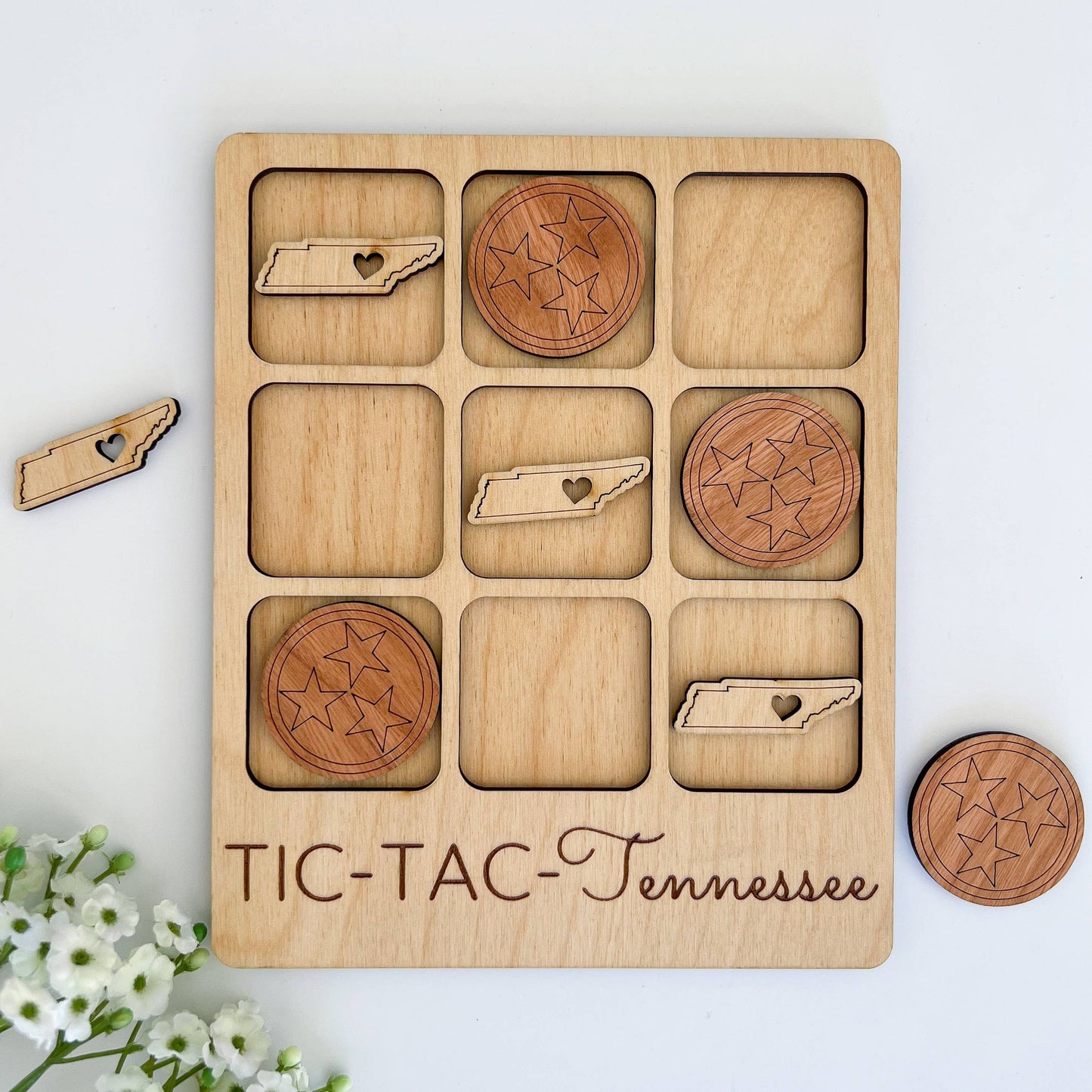 Tennessee State Gift - Tic-Tac-Toe TN Game - Customizable