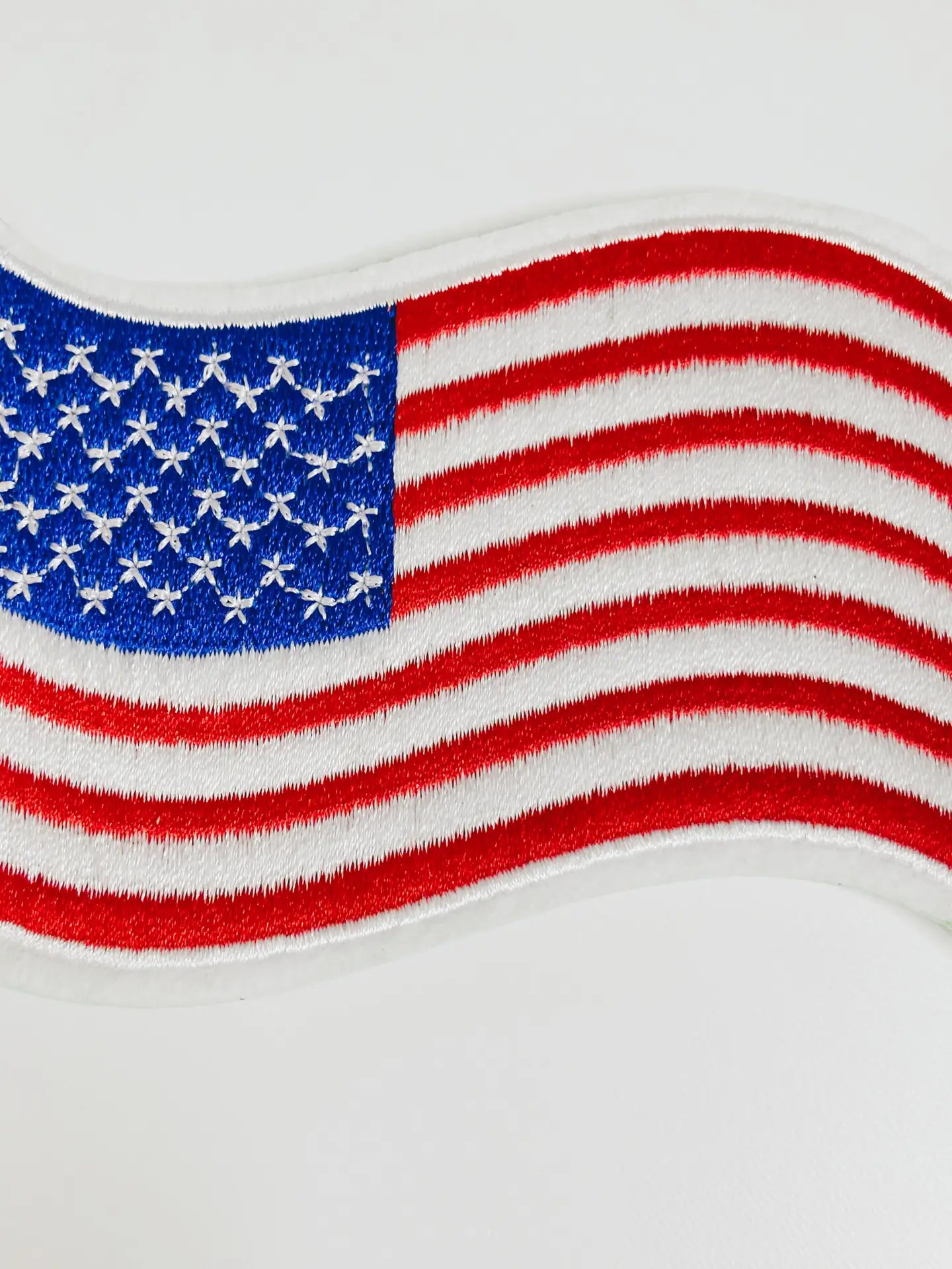 American Flag Wavy Hat Patch