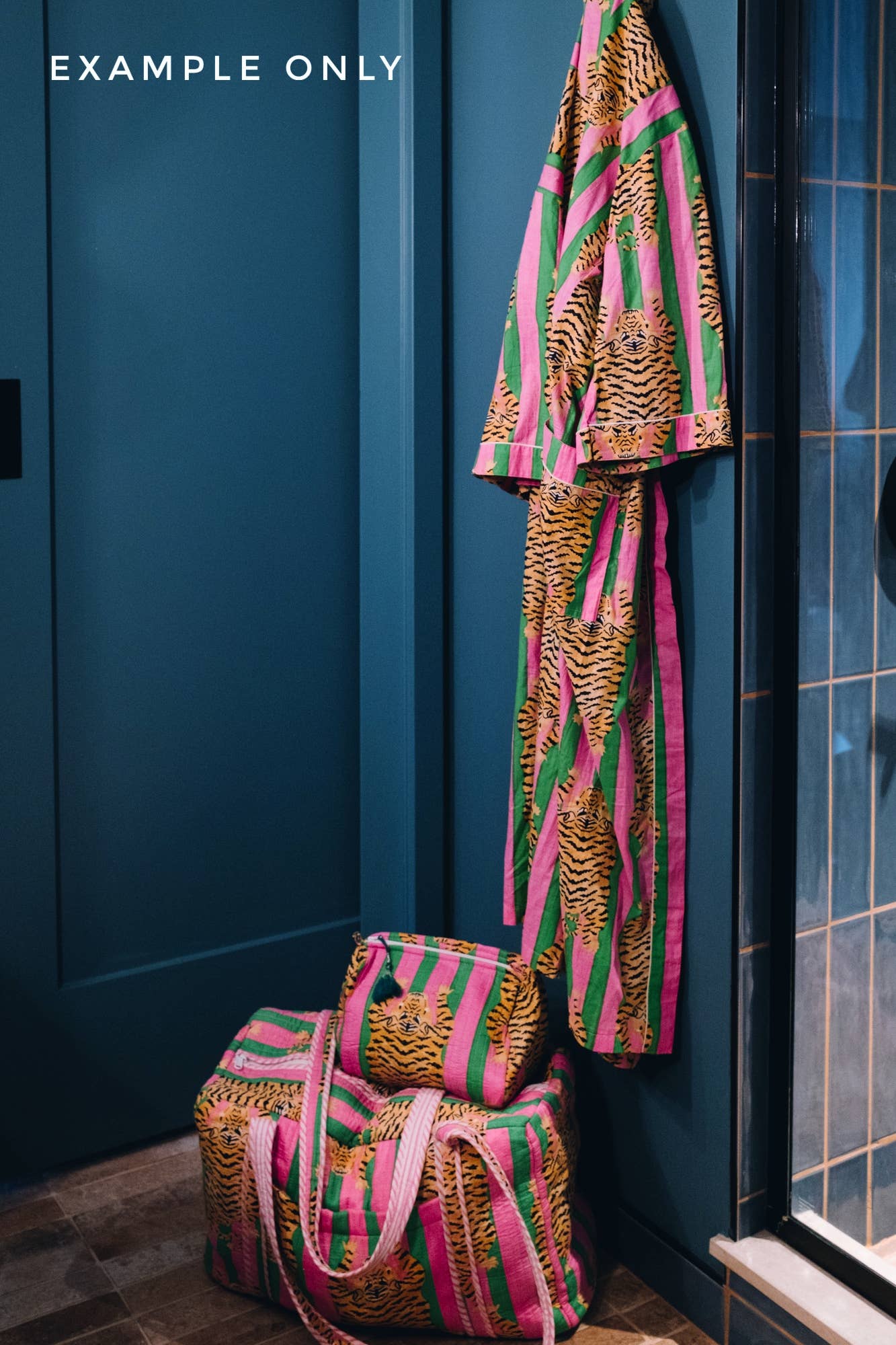 Tiger Print Kimono Robe | Purple