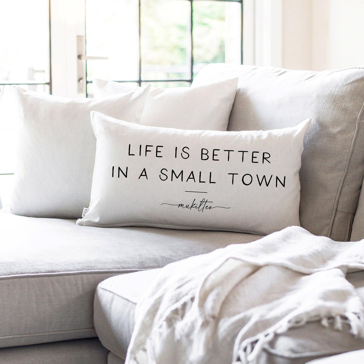 Better In A Small Town Custom Pillow Cover + Insert
