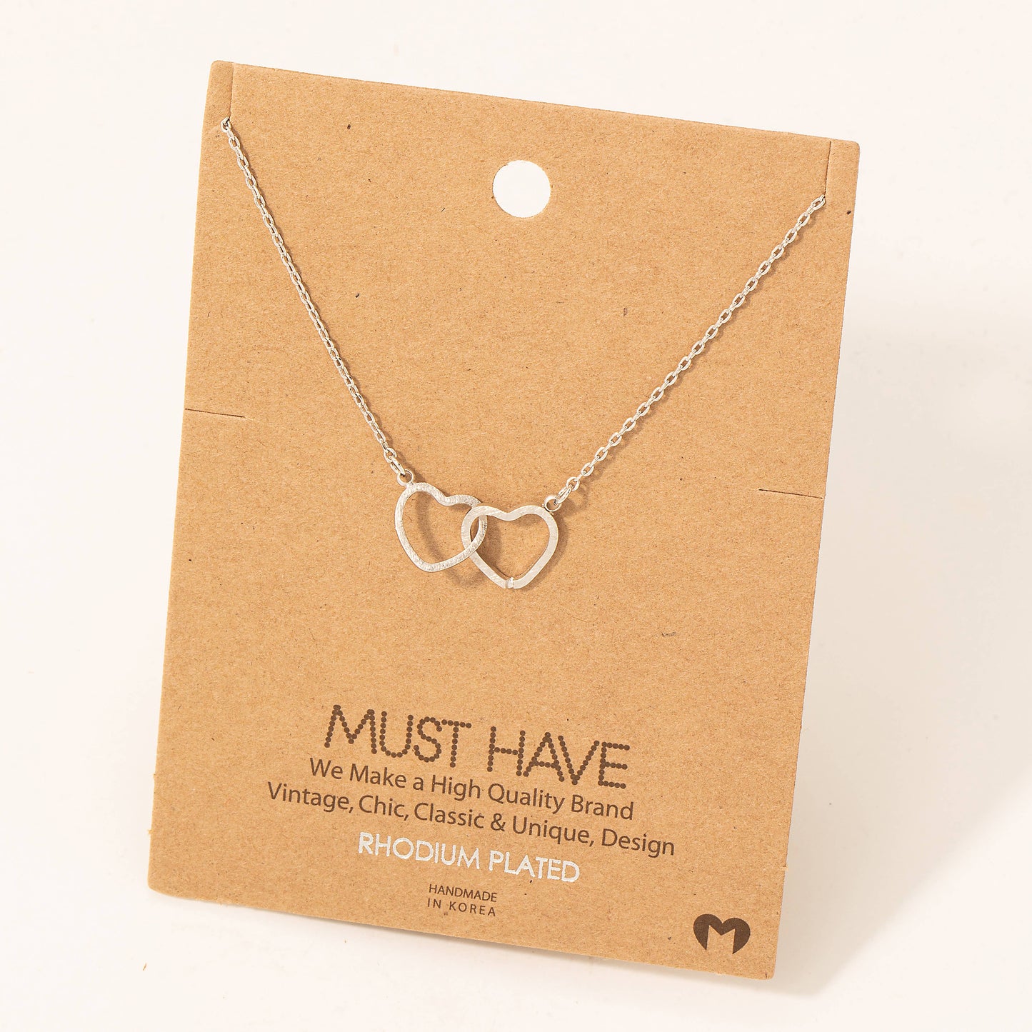Heart Link Charm Necklace