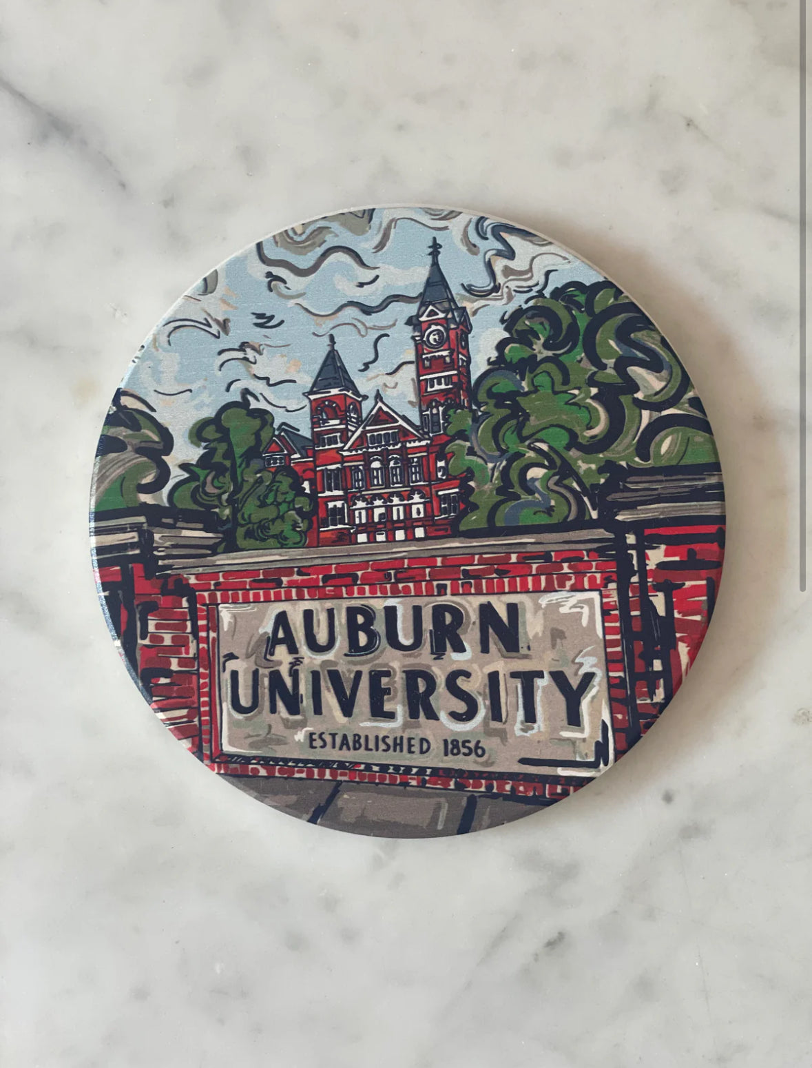 Samford Hall Absorbent Stone Coaster