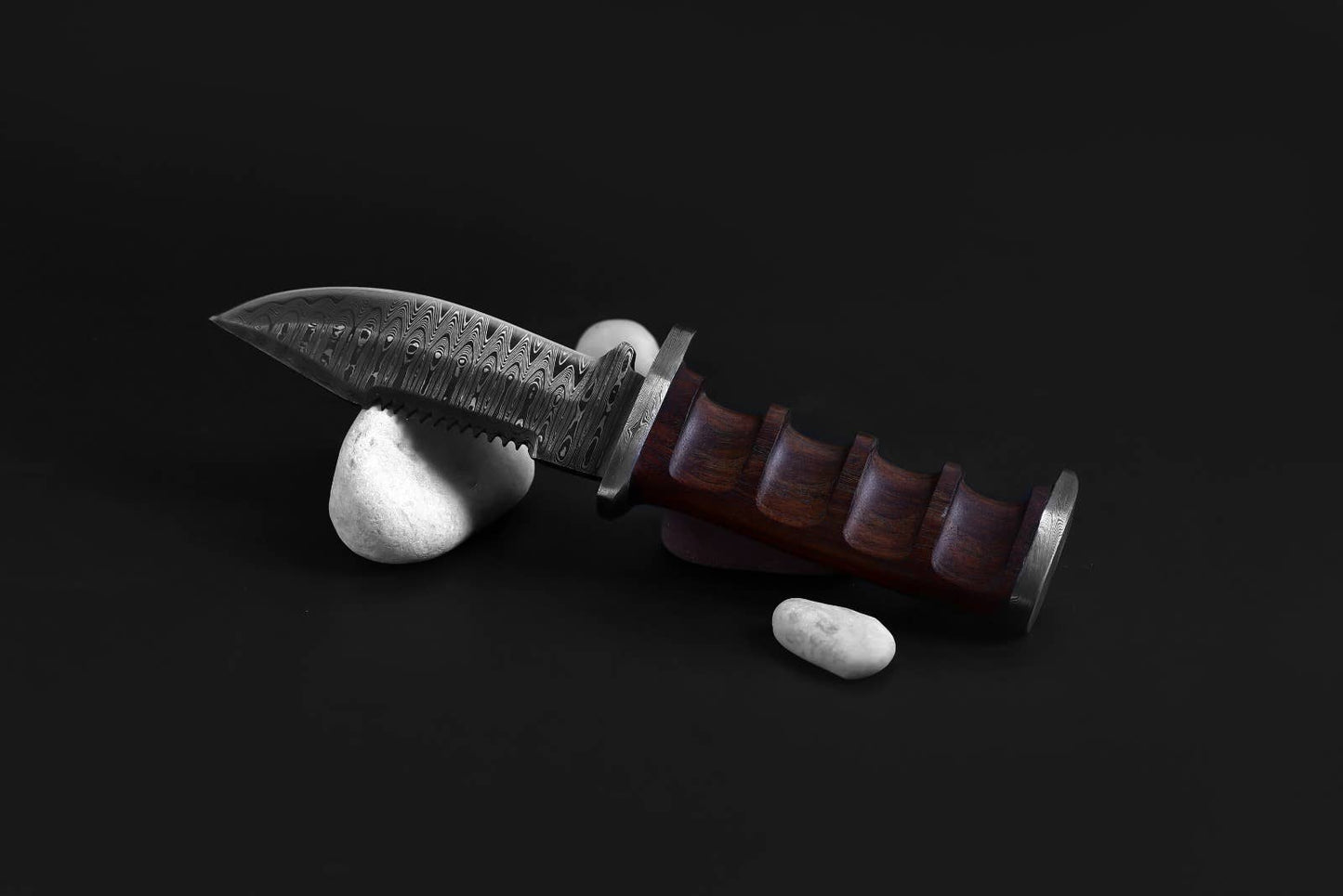 The Wilderness Walnut Damascus Utility Knife