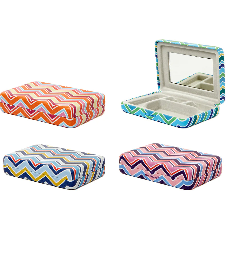 Portable Striped Jewelry Case