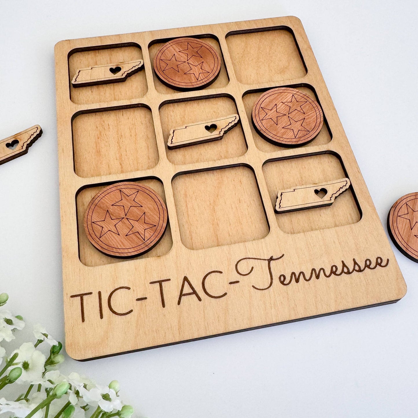 Tennessee State Gift - Tic-Tac-Toe TN Game - Customizable
