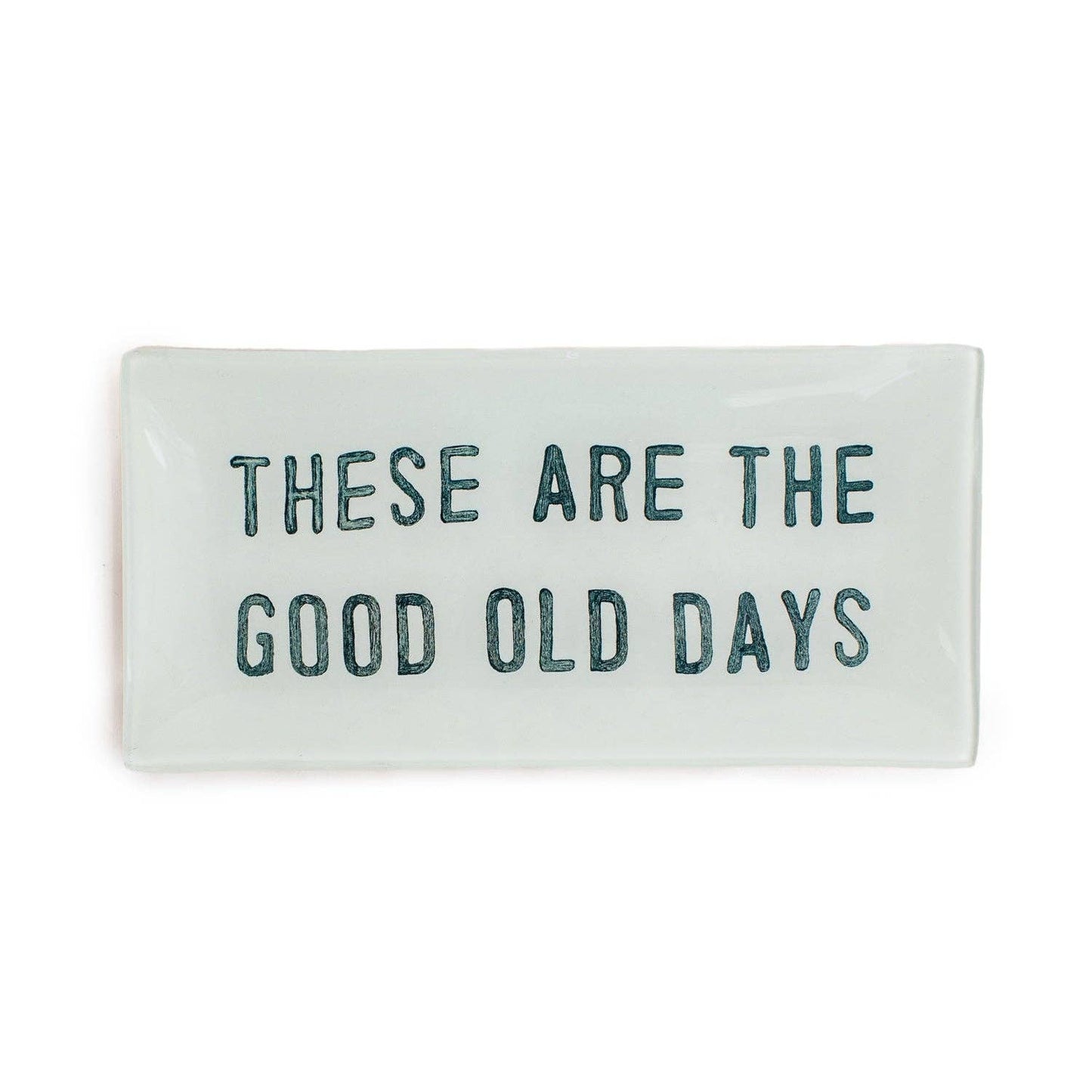 Good Old Days Small Rectangle Decoupage Plate