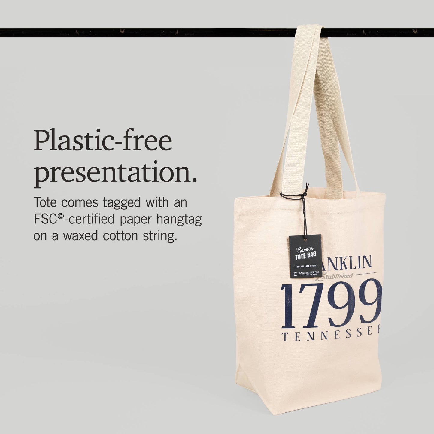 ORGANIC TOTE BAG Franklin, Tennessee, Established Date