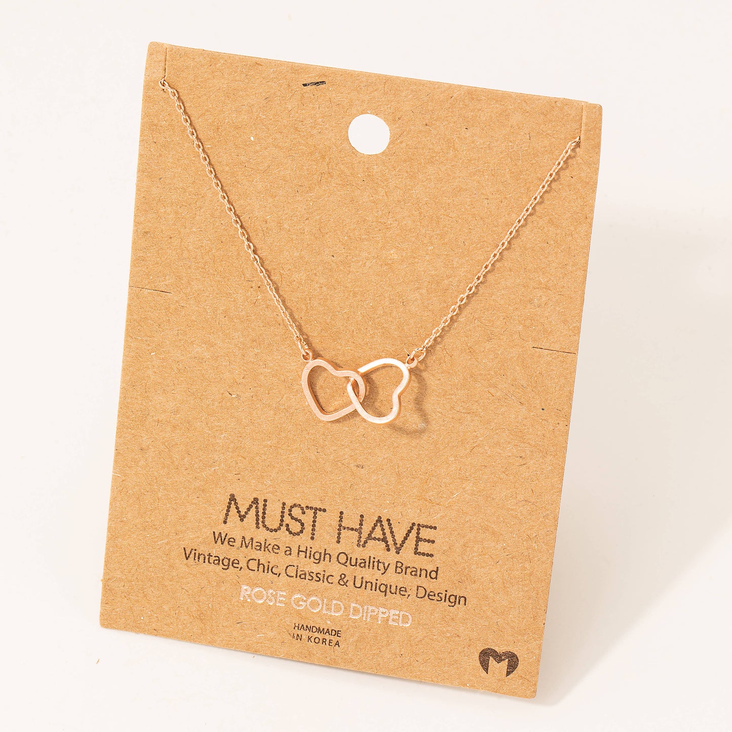 Heart Link Charm Necklace