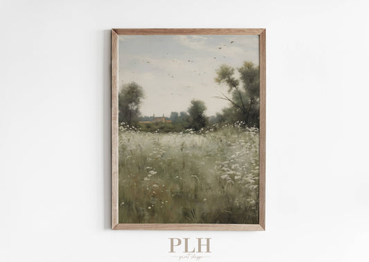 Vintage Field Landscape Premium Quality Art Print