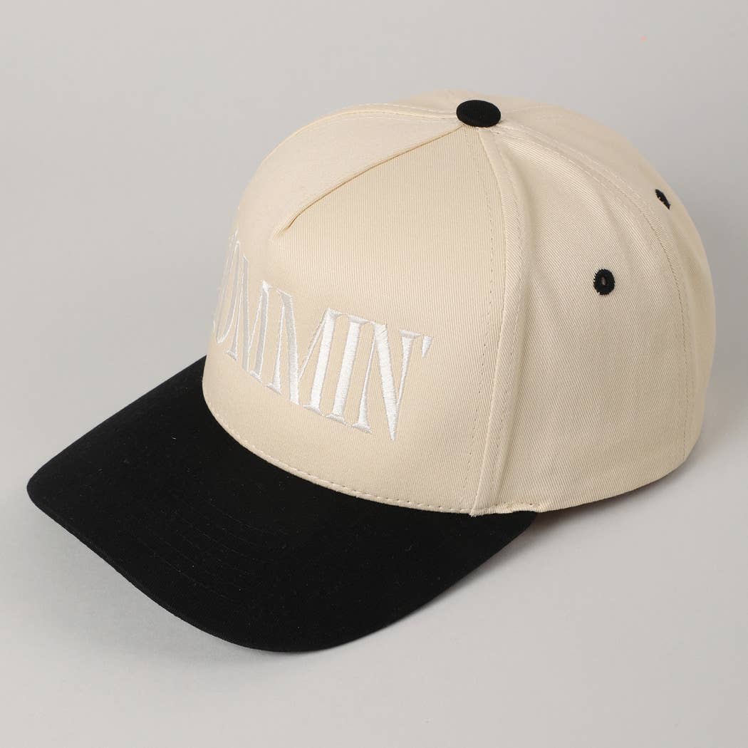 MOMMIN' Lettering Embroidery Trucker Hat