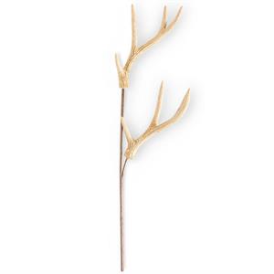 24 Inch Light Brown Double Antler Stem