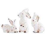 7 Inch Assorted Vintage White Ceramic Bunnies