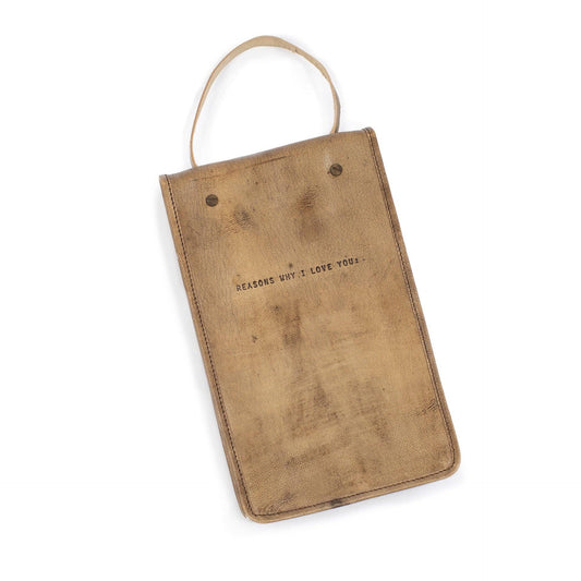 Reasons Why I Love You Heirloom Hanging Leather Journal