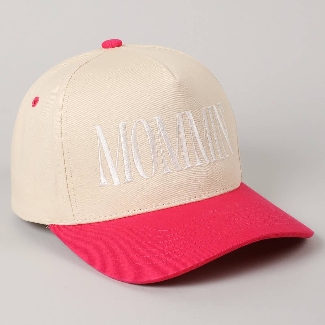 MOMMIN' Lettering Embroidery Trucker Hat