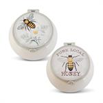 Assorted White Porcelain Trinket Boxes w/Bee Decal
