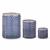 Blue Dot Embossed Containers w/Gold Painte