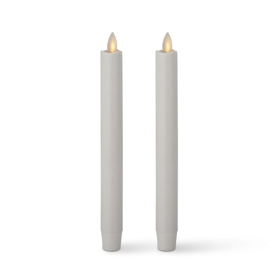 2 Pack 9.5 Inch White Wax Luminara Indoor Taper Candle