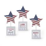 Assorted 6.75 Inch Americana Star Spindles on Messa