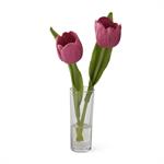 8.5 Inch Fuchsia Real Touch Double Tulip Premade i