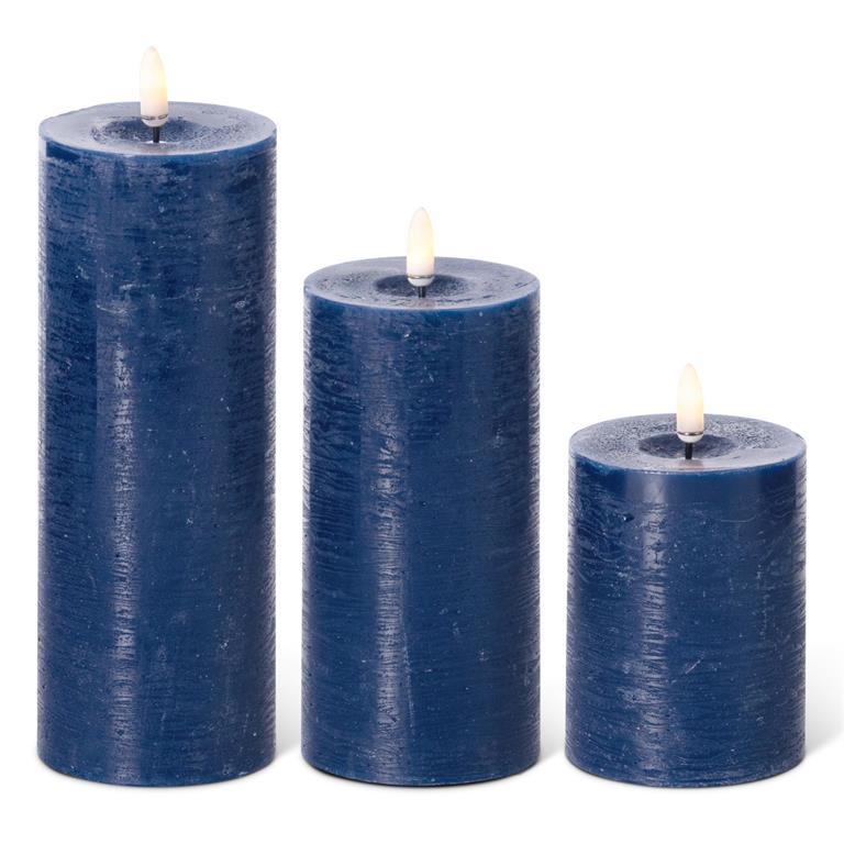 Dark Blue ON/OFF Touch LED Pillar Candles