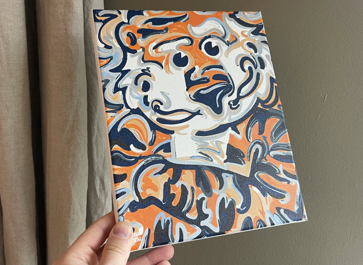 Crossed Arms Aubie 8x10 Wrapped Canvas