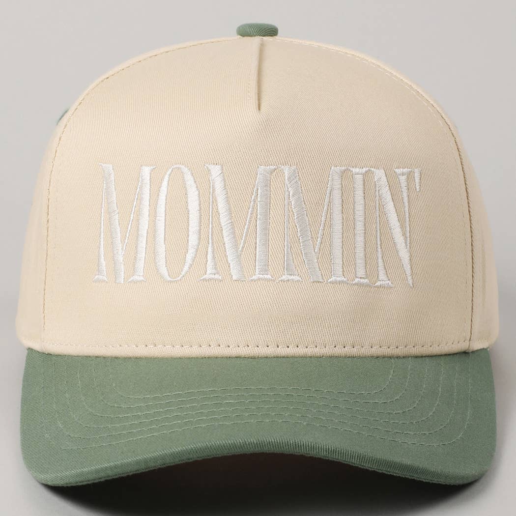 MOMMIN' Lettering Embroidery Trucker Hat