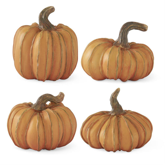 Assorted Resin Orange Filler Pumpkins
