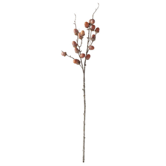 32 Inch Orange/Brown Acorn Stem