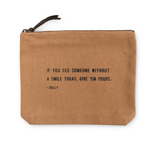 If You See Someone Without A Smile Canvas Zip Bag