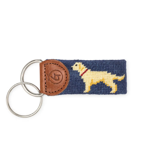 Yellow Lab Needlepoint Keychain