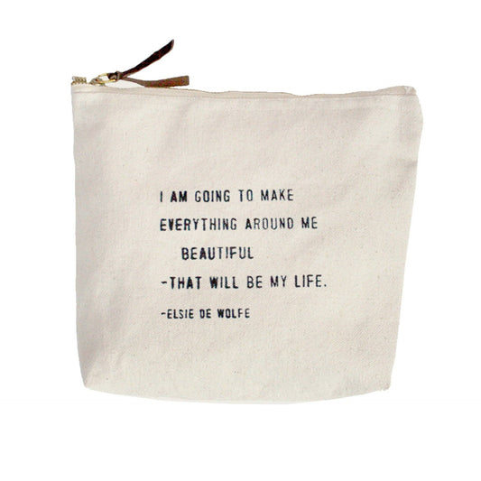 I Am Going To Make Canvas Zip Bag