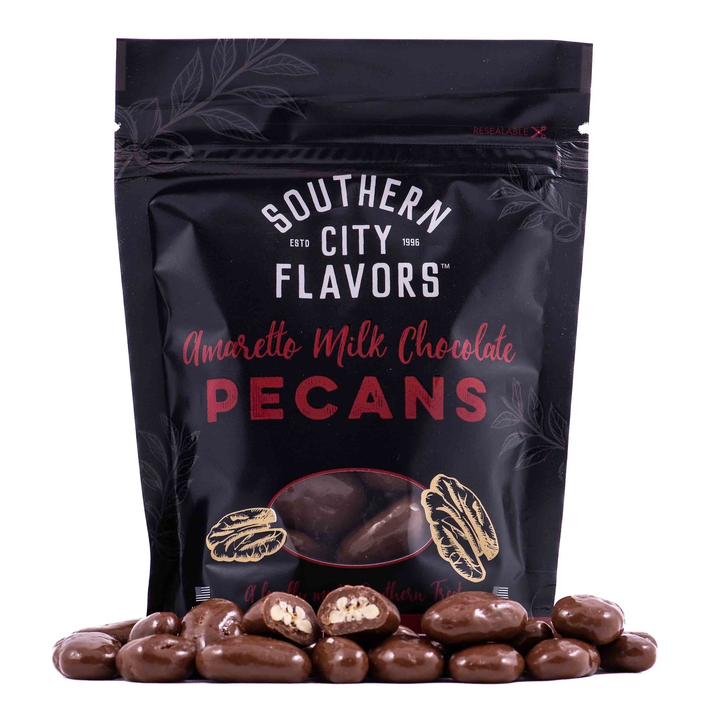 Amaretto Chocolate Pecans