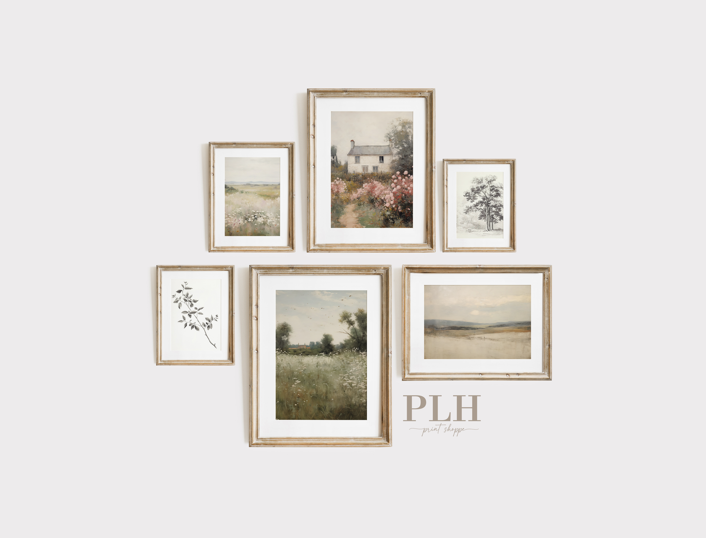 Vintage Field Landscape Premium Quality Art Print