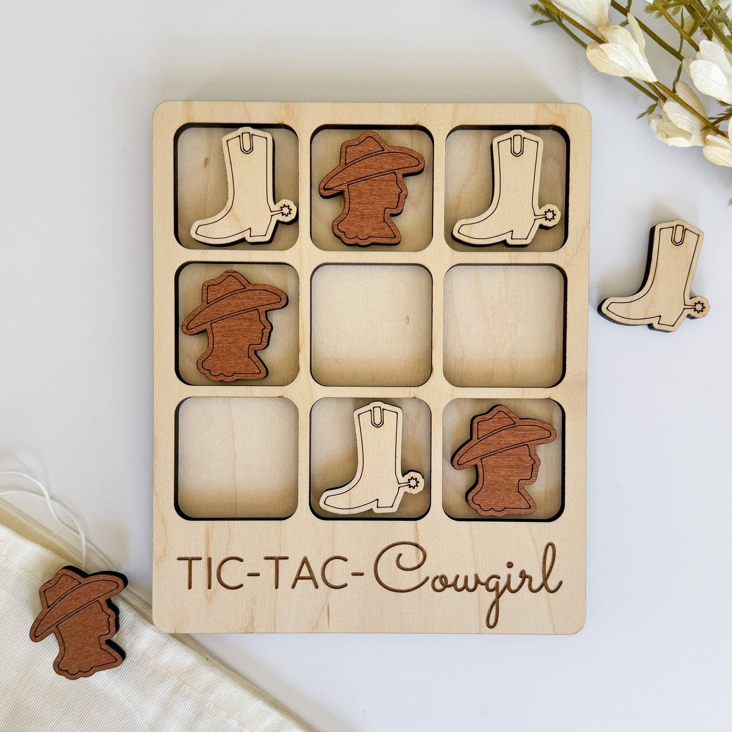 Cowgirl Tic-Tac-Toe Game - Western Gift