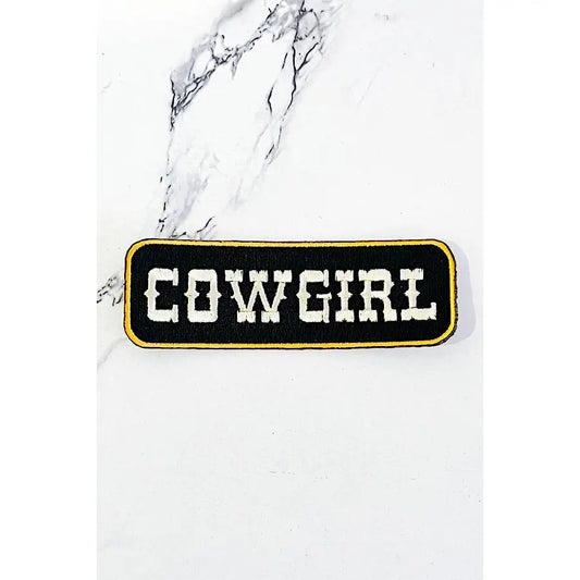 Black and Gold Cowgirl Hat Patch