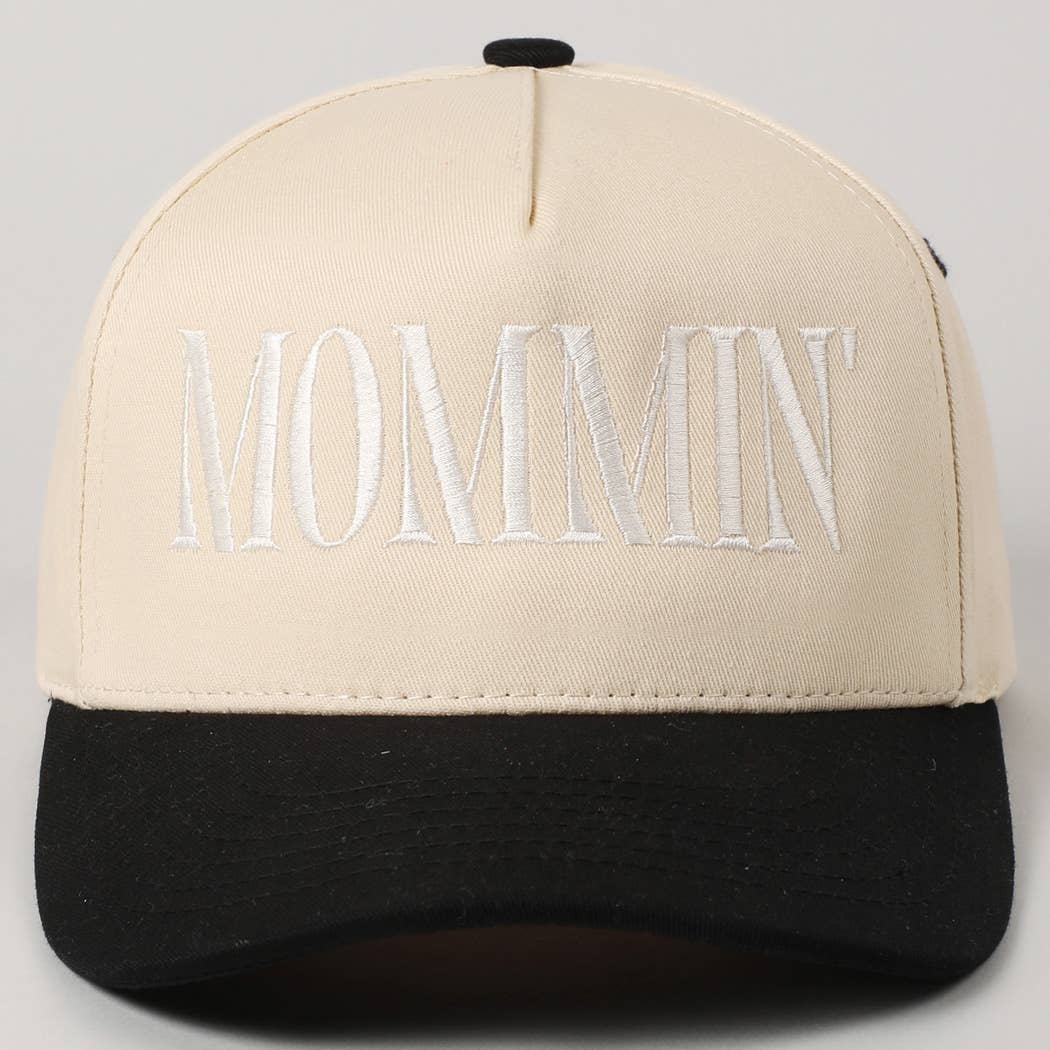 MOMMIN' Lettering Embroidery Trucker Hat