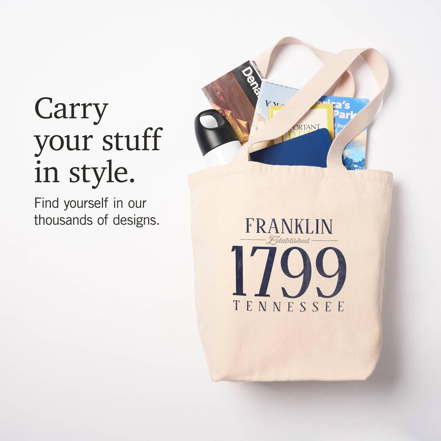 ORGANIC TOTE BAG Franklin, Tennessee, Established Date