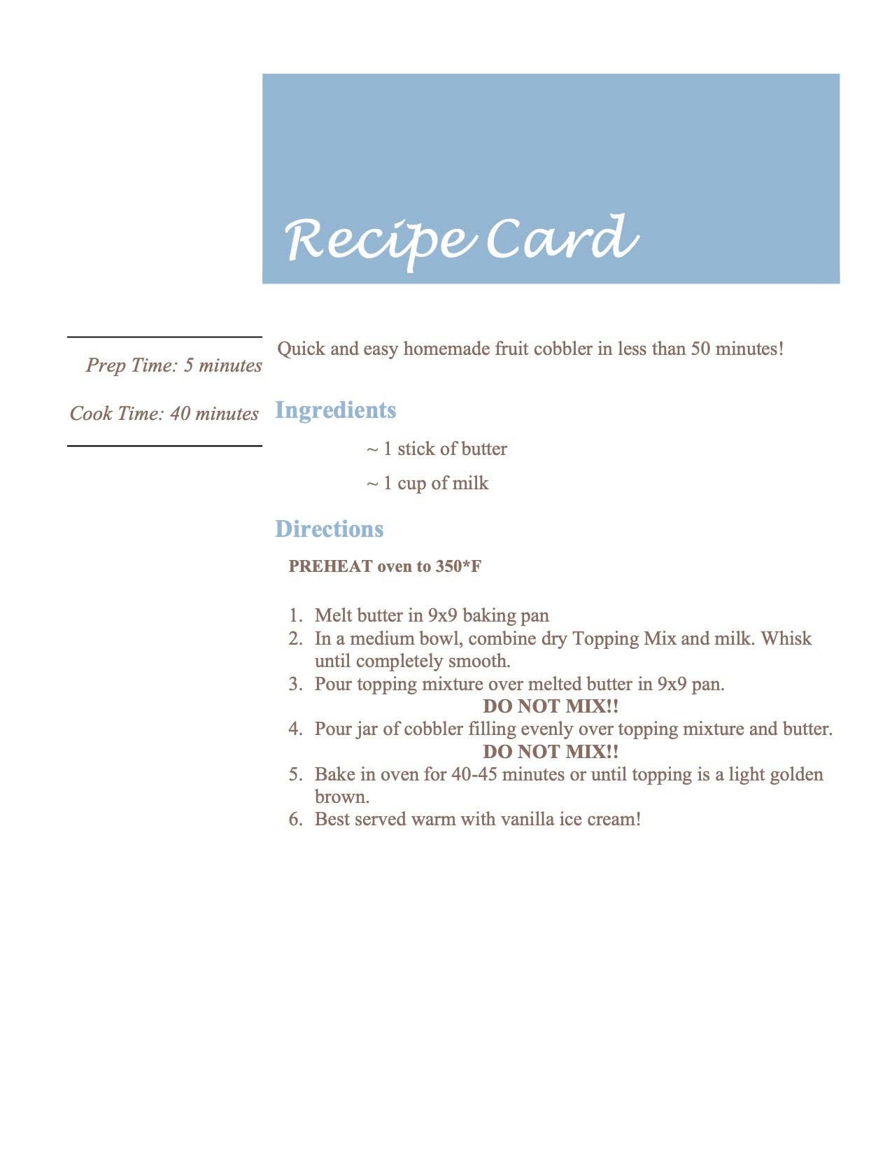 Blackberry Cobbler