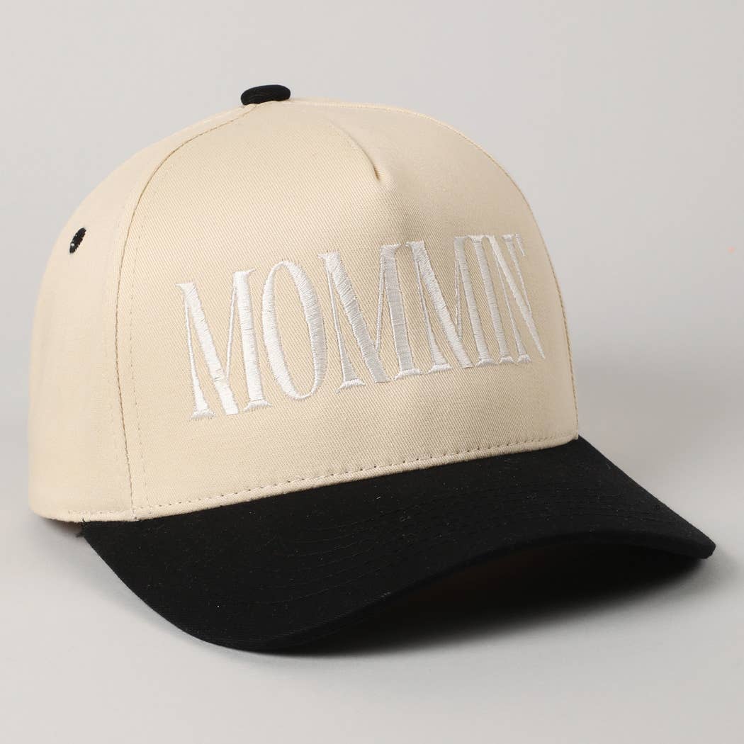 MOMMIN' Lettering Embroidery Trucker Hat