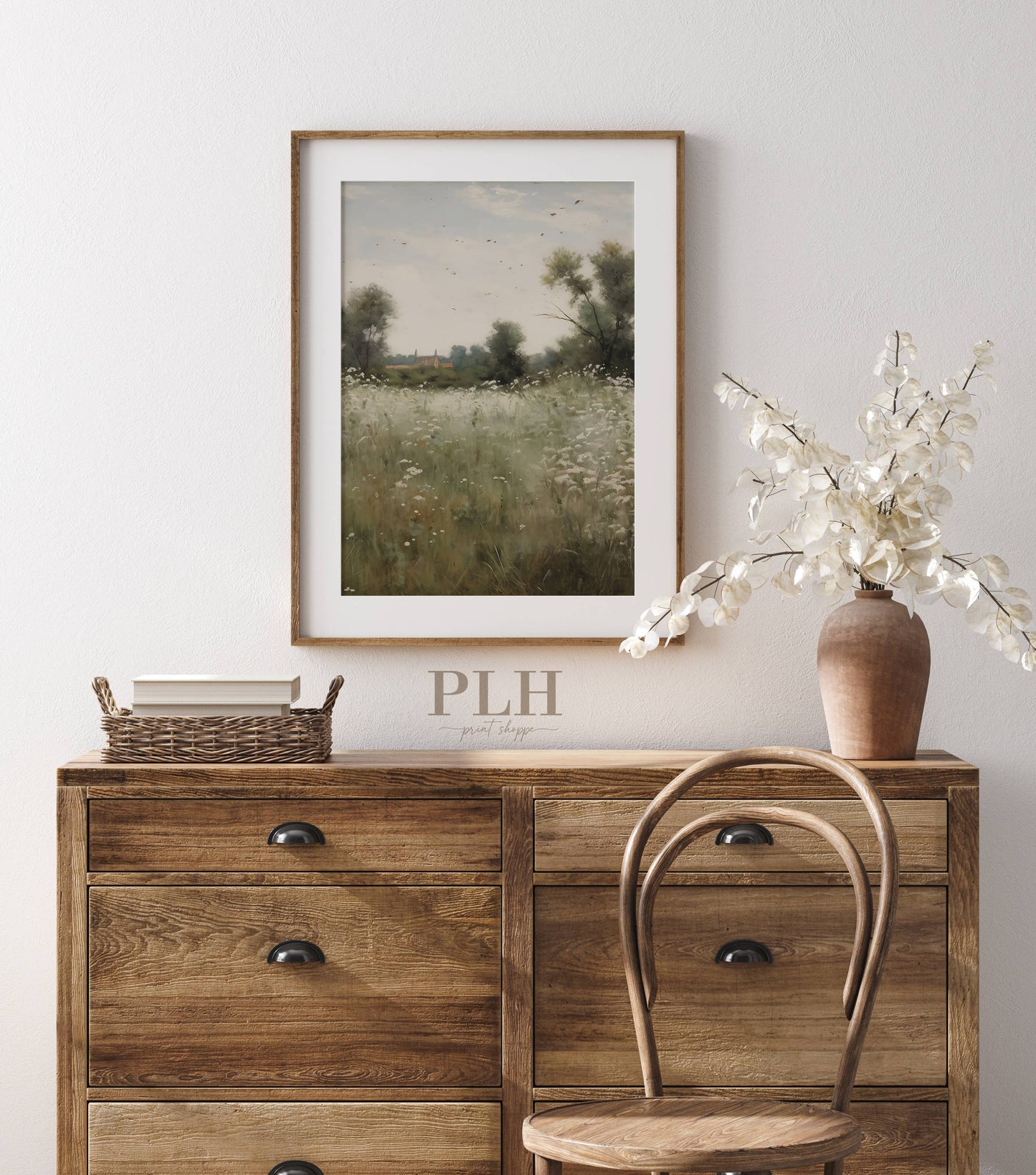 Vintage Field Landscape Premium Quality Art Print