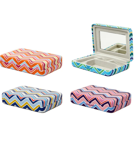 Portable Striped Jewelry Case