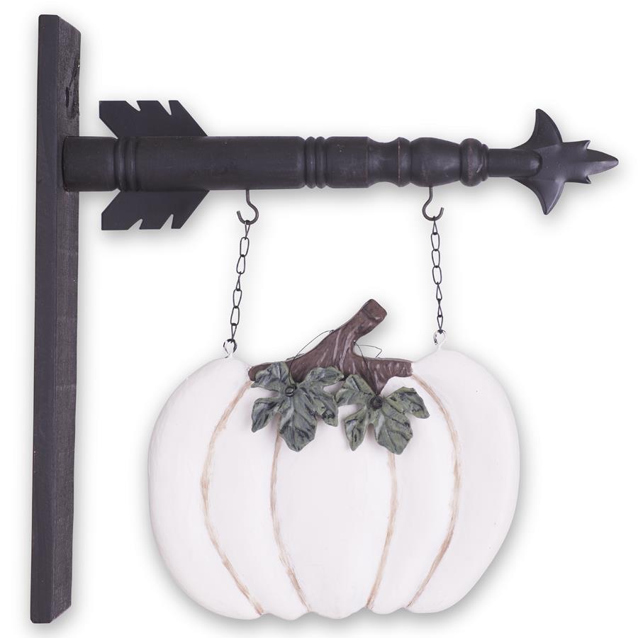 10 Inch Resin Whitewashed Pumpkin Arrow Replacement