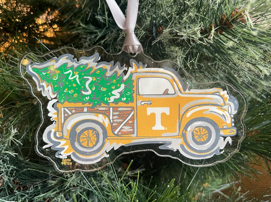 Tennessee Xmas Truck Acrylic Ornament