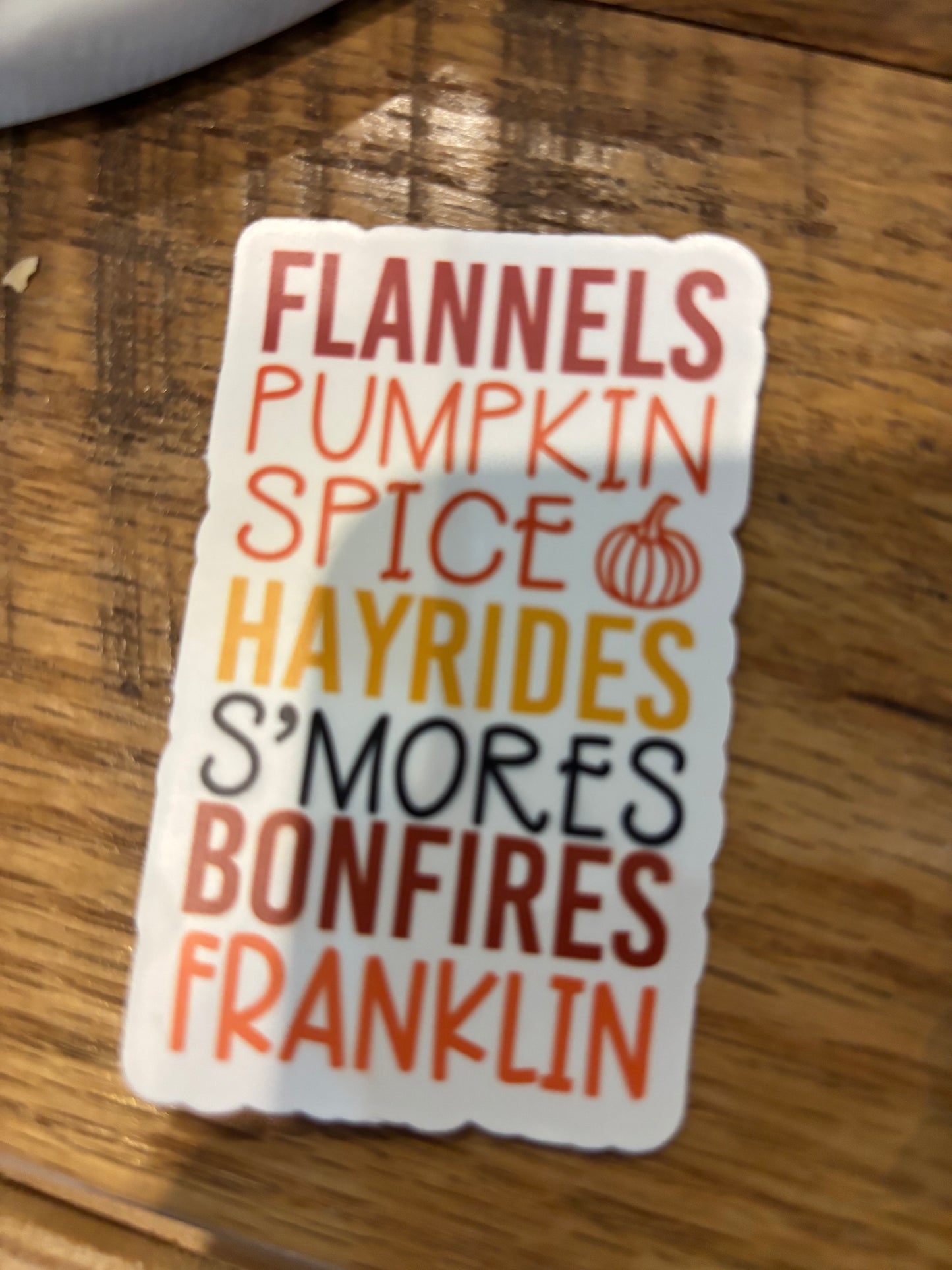 Fall Script Sticker