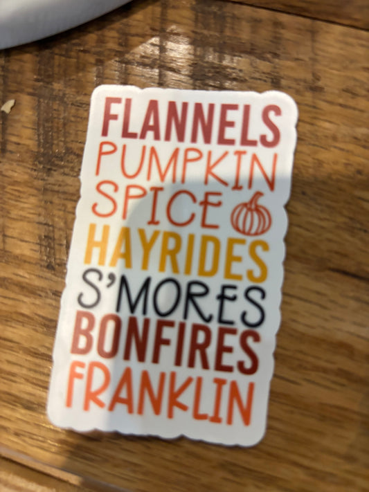 Fall Script Sticker