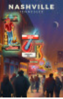 Nashville, Tennessee Broadway Street Magnet