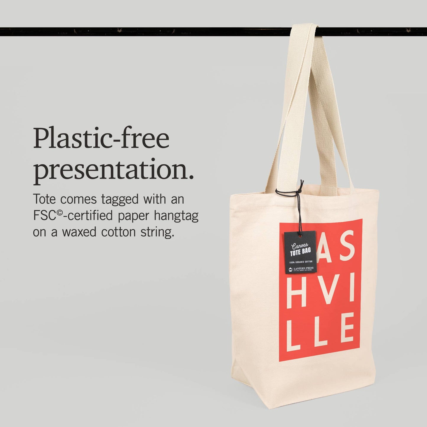 ORGANIC TOTE BAG Nashville, Tennessee, Nashville Pink