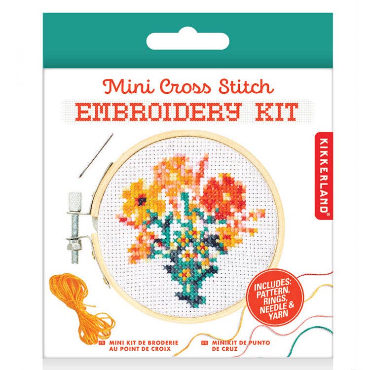 Mini Cross Stitch Embroidery Flowers